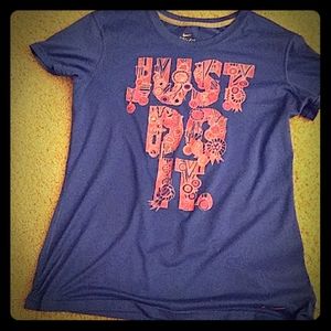 active wear nike ,  blue and pink t-shirt